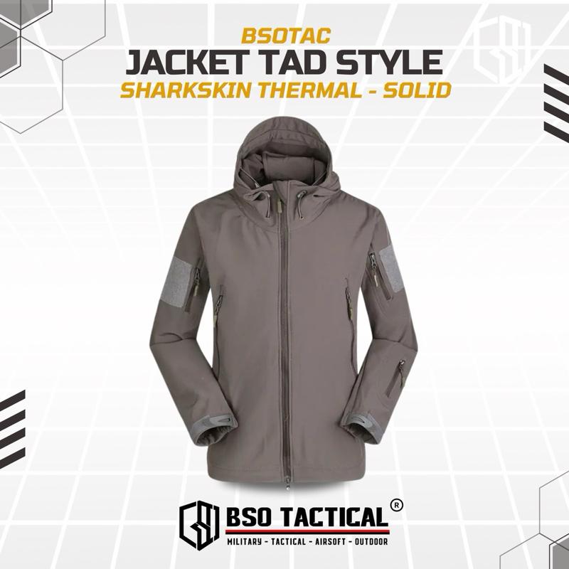 Jacket TAD Style Sharkskin Outdoor Thermal Waterproof Zipper Light Unisex Bahan Softshell Polar Windproof Jacket Hangat Angin Tahan Air
