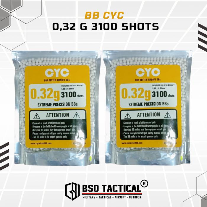 BB CYC 0.32 g / 0,32 g 3100 Shots For Airsoft - ORIGINAL