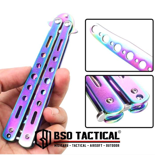 Pisau Tumpul Latihan Balisong Butterfly Trainer 4” EDC Multicolor Toys