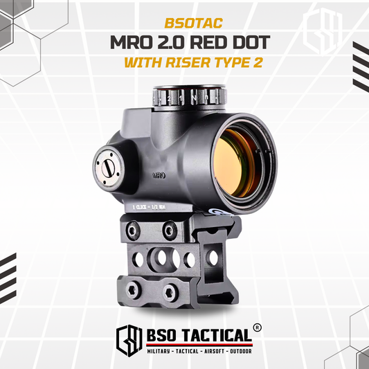 Red Dot Scope MRO Style 2 MOA with Riser Type 2 Full Metal Picatinny FREE Killflash
