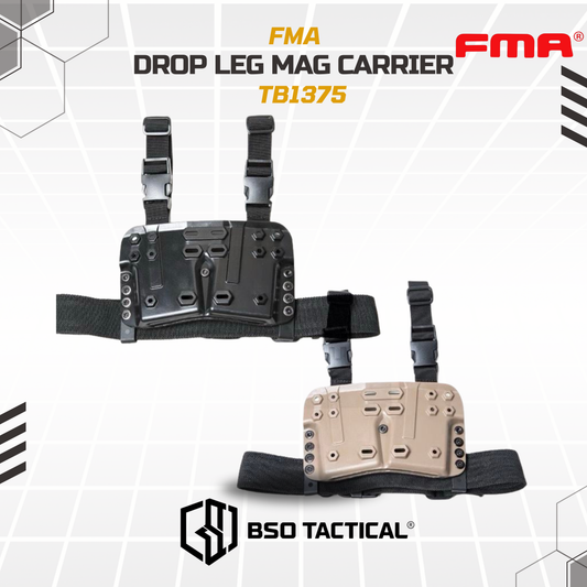 FMA Holster Paha Tactical Drop Leg Mag Carrier Pouch 556 Double Slot - TB1375