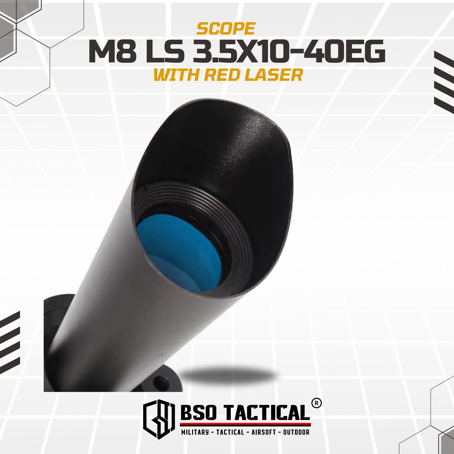 Scope M8 LS 3.5–10x40EG Red Laser Full Metal Picatinny Rail