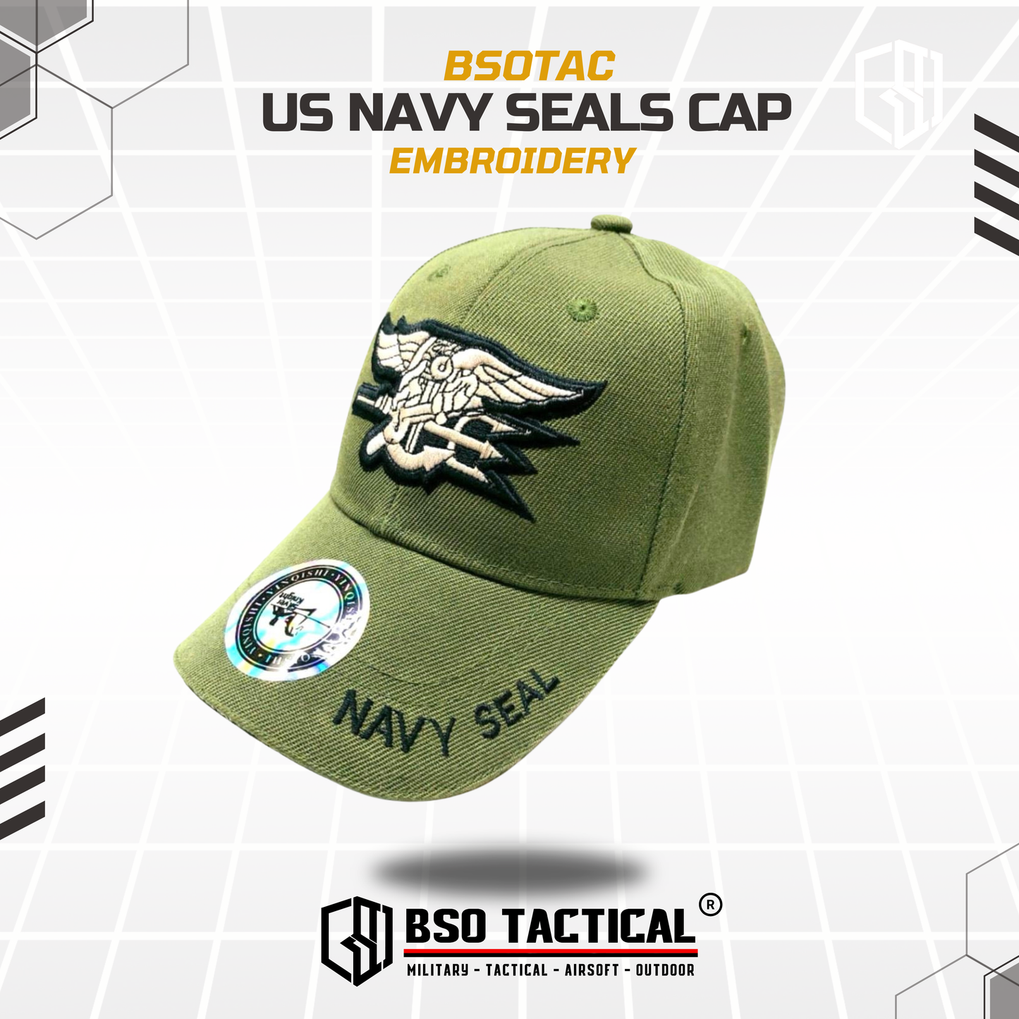 Topi Bordir Outdoor US Navy Embroidery Import