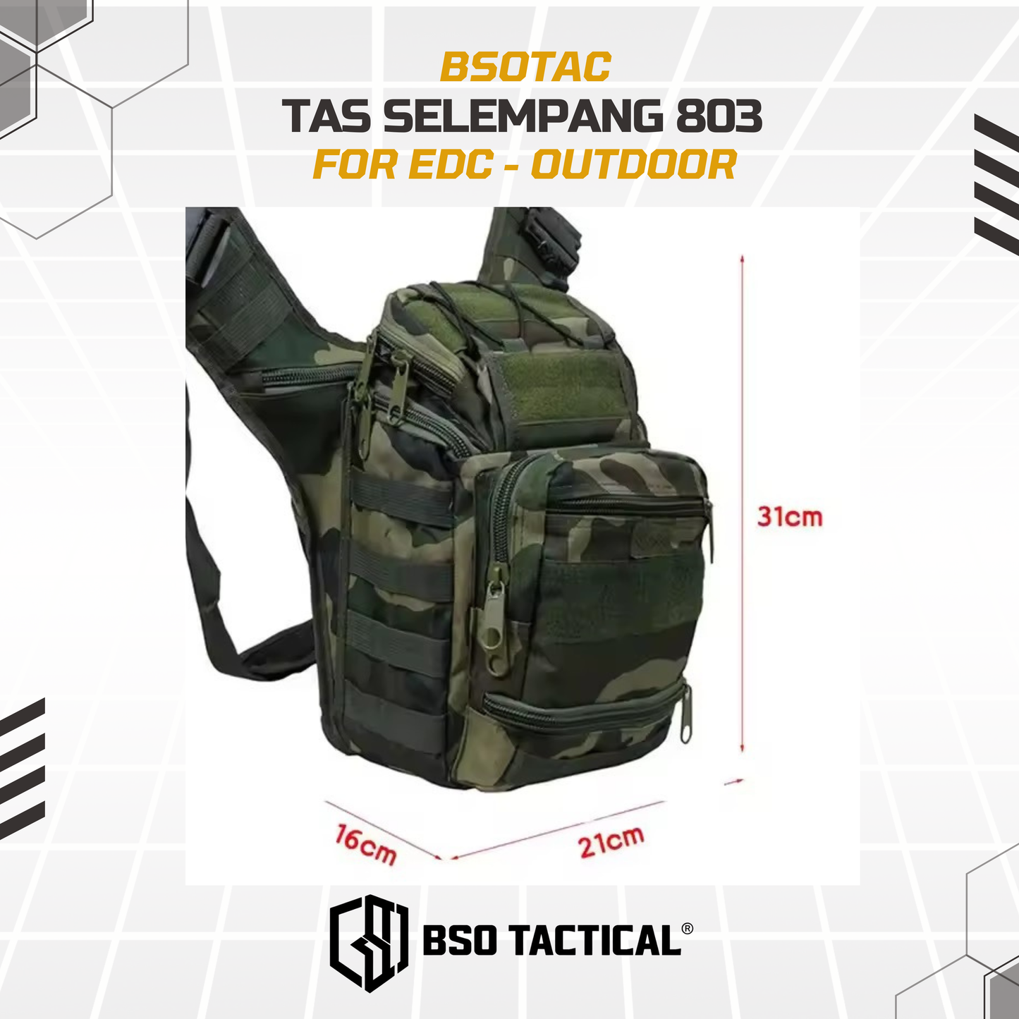 Tas Selempang Outdoor 803 EDC Bag Casual Daily Pack Multifungsi - TS803