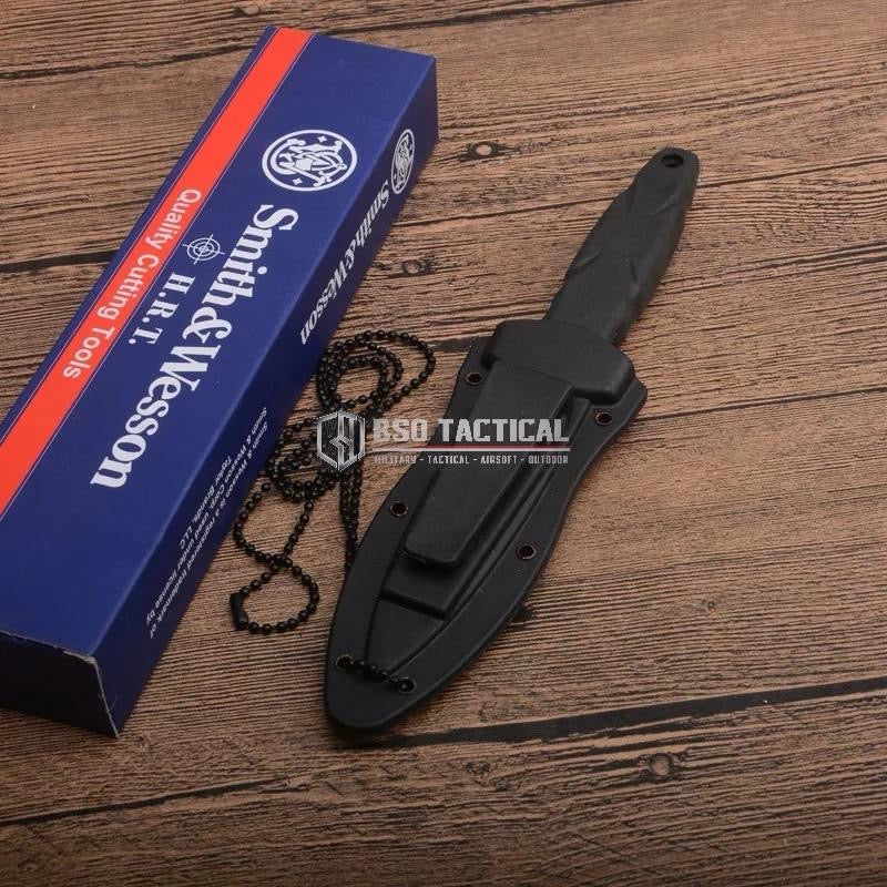Pisau Hunting Outdoor Tactical SWHRT 3 Pisau Kalung Multifungsi With Kydex Sheath