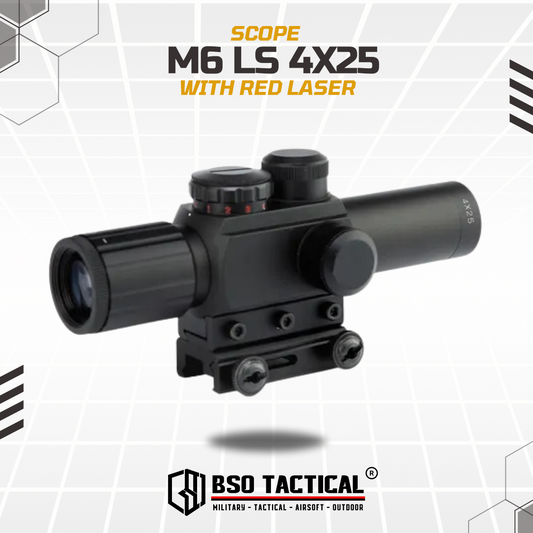 Red Dot Scope Laser M6 LS 4x25 Full Metal Picatinny