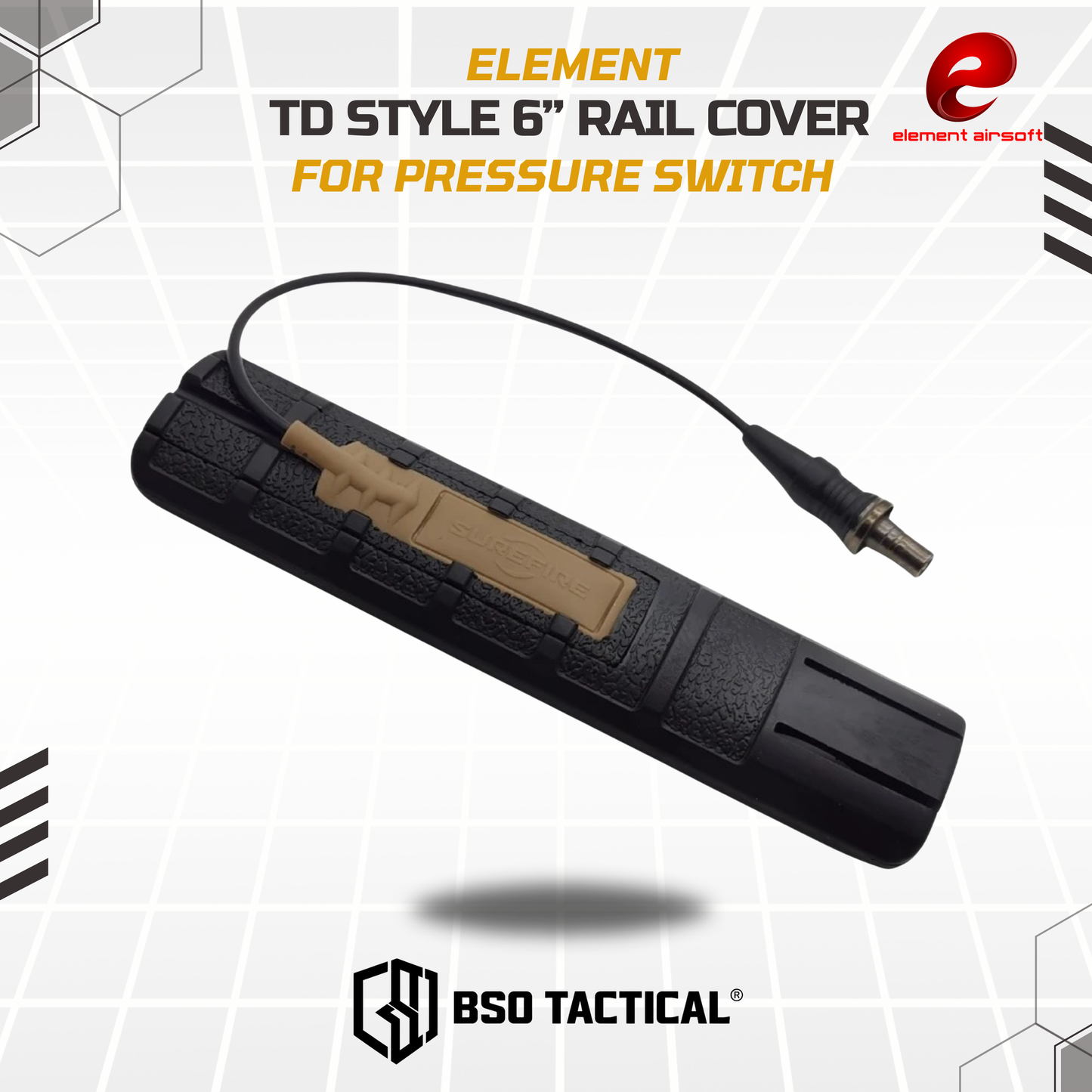 Element TD Style Battle Grip 6” with Pocket Pressure Switch Polymer