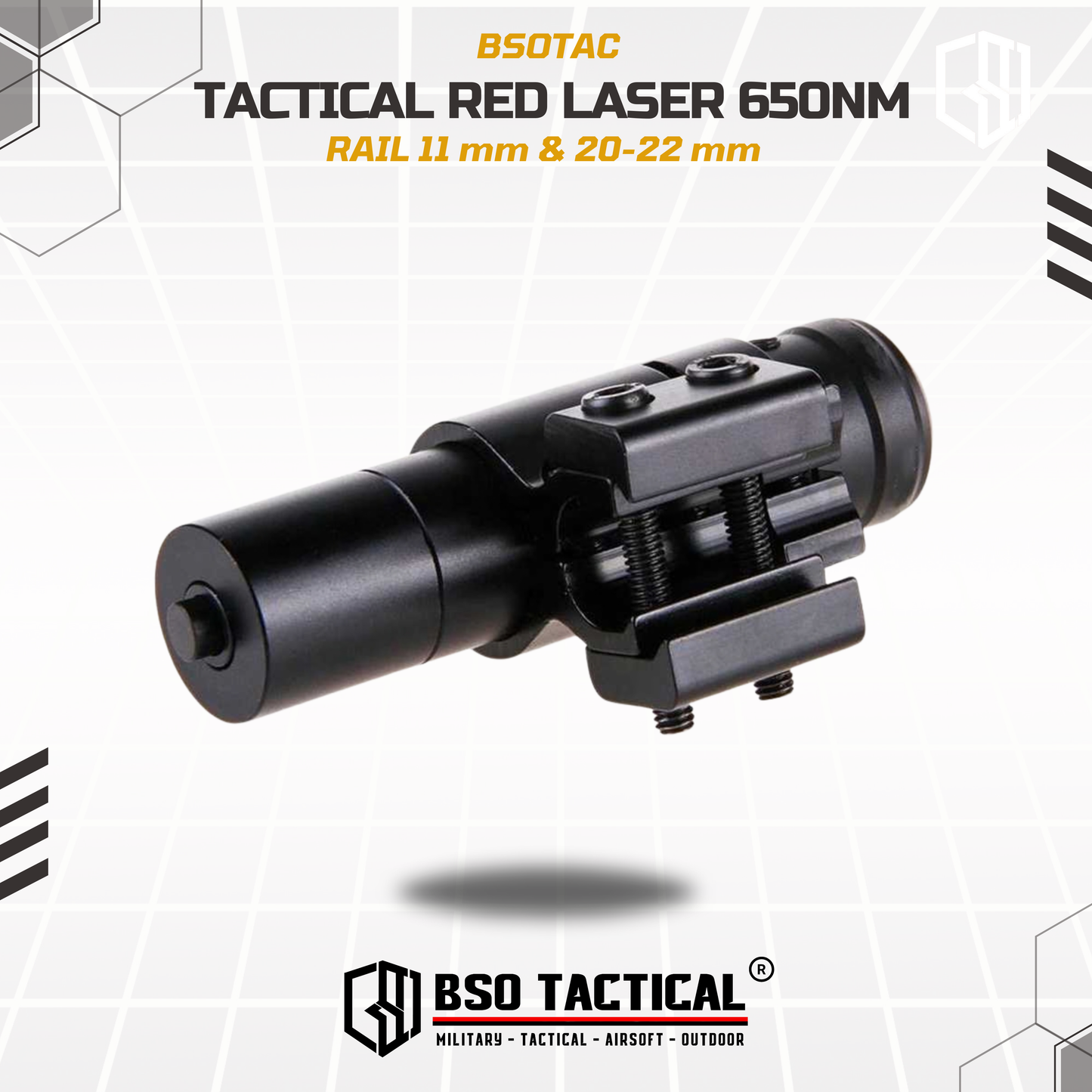 Tactical Red Laser Aiming Pointer 650nm with 11mm 20-22mm Rail Picatinny Metal Outdoor