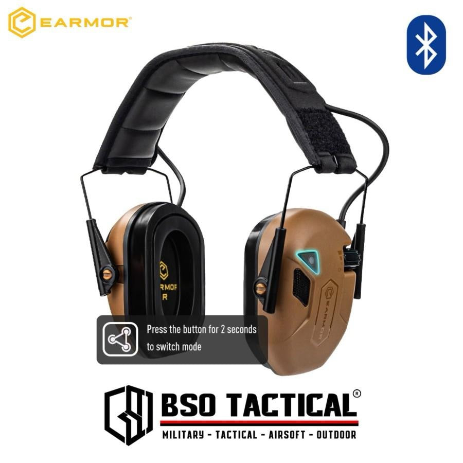 Earmor M300T Bluetooth Tactical Headset Hearing Protection Electronic Earmuff Headphones Earphone - ORI