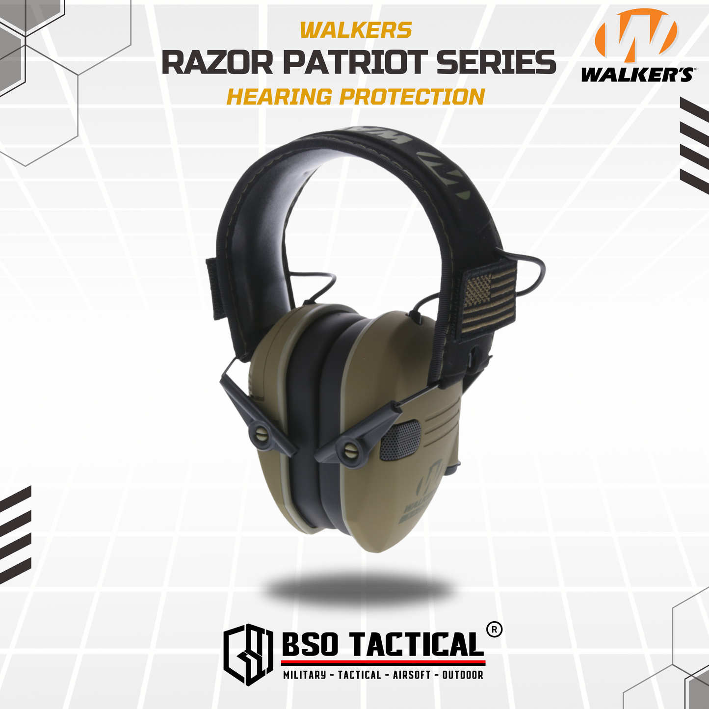 Walkers Razor Patriot Series Tactical Hearing Protection - ORIGINAL