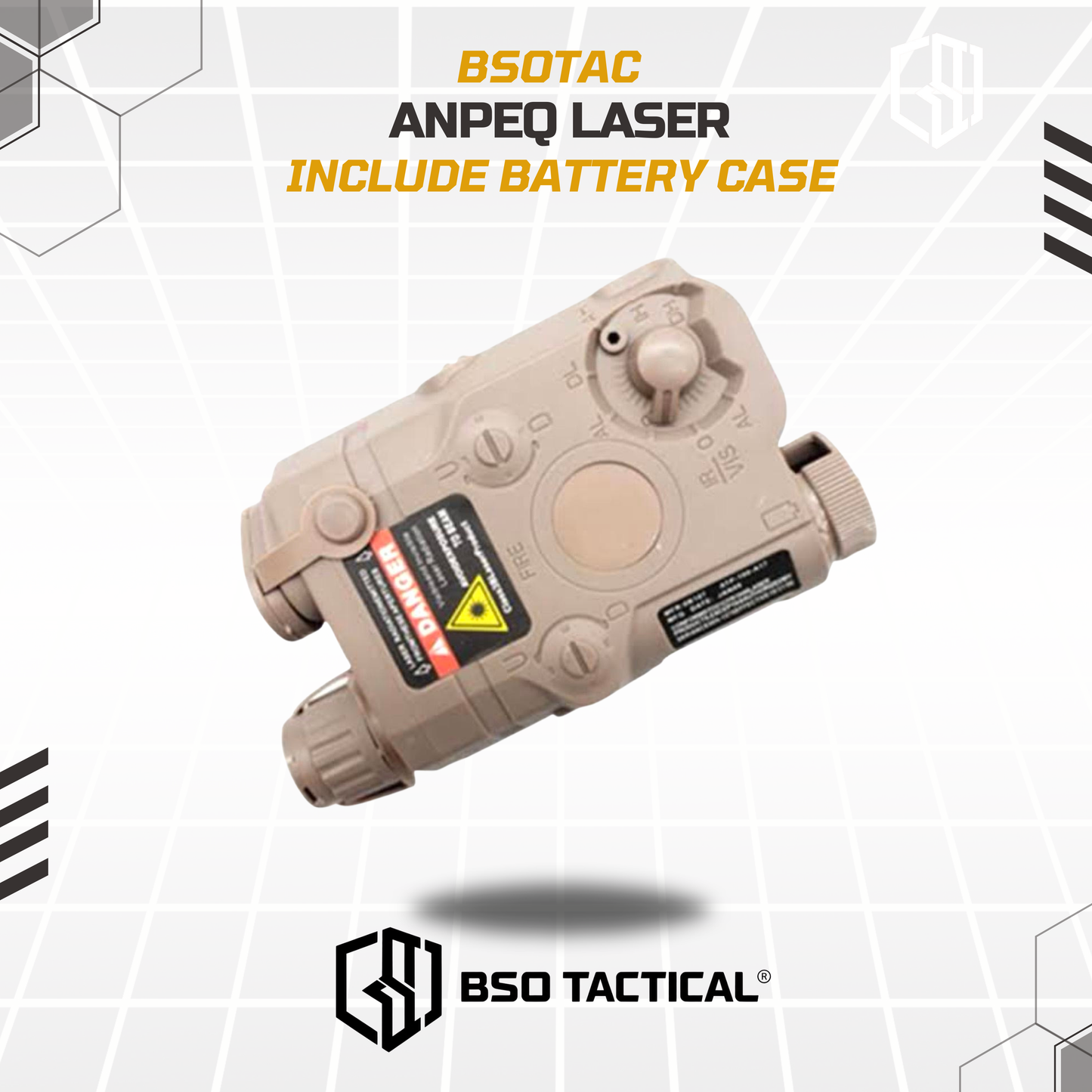 ANPEQ15 Style Red Laser with Battery Box Polymer