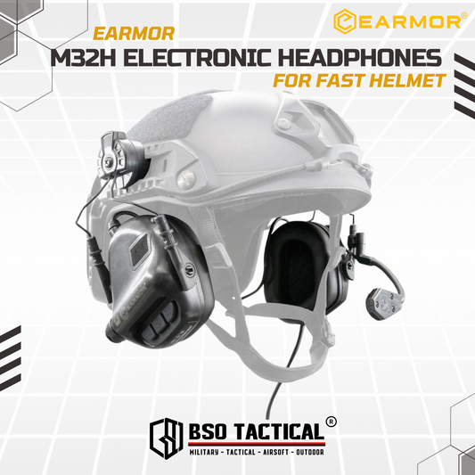 Earmor M32H Helmet-Mounted Tactical Headset ARC Rail