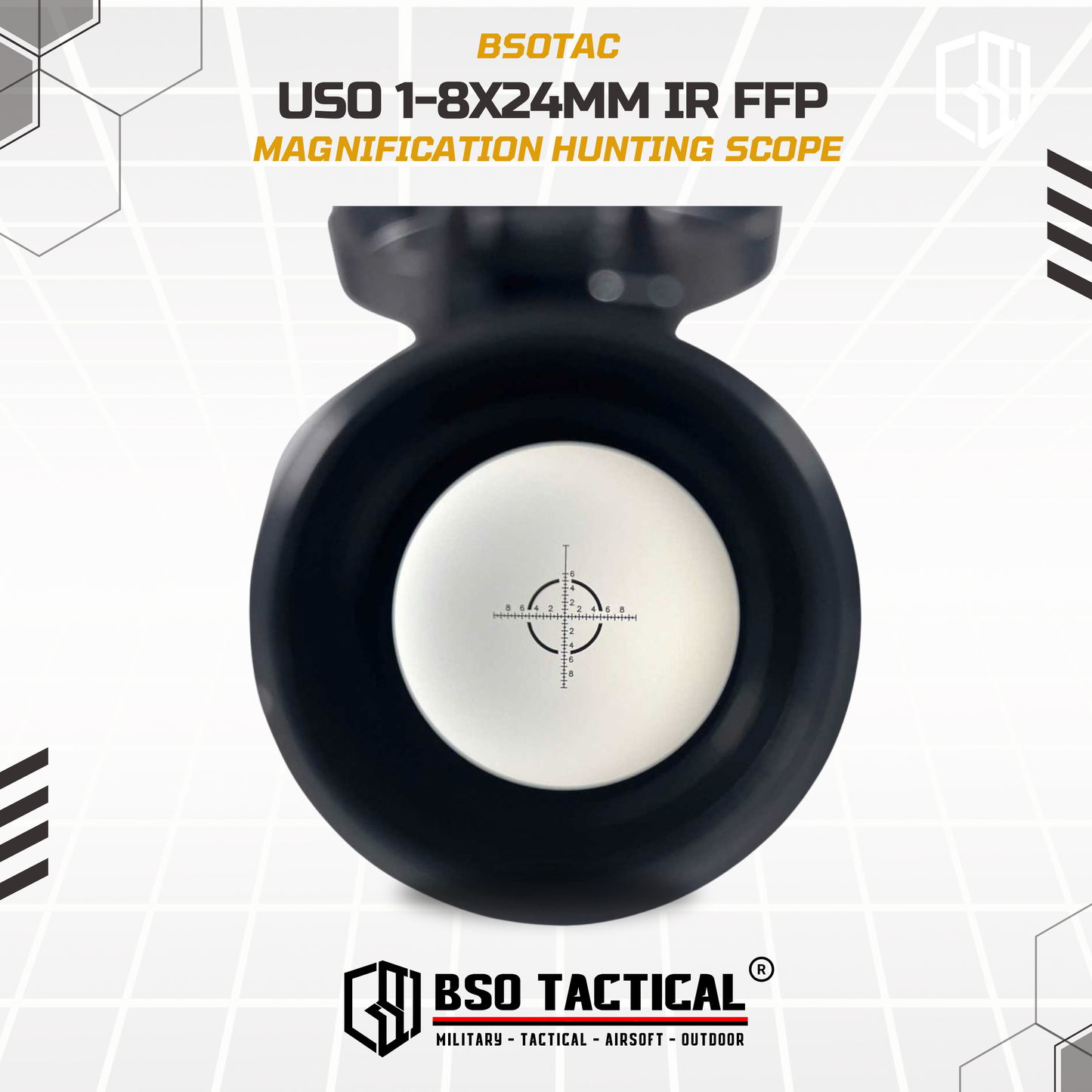 USO Tactical Hunting Scope Buntung TS 1-8x24mm IR FFP Magnification