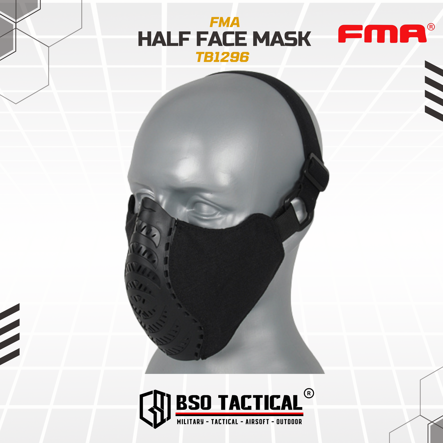 Masker Half Face Mask Tactical FMA Pelindung Wajah Outdoor - TB1296