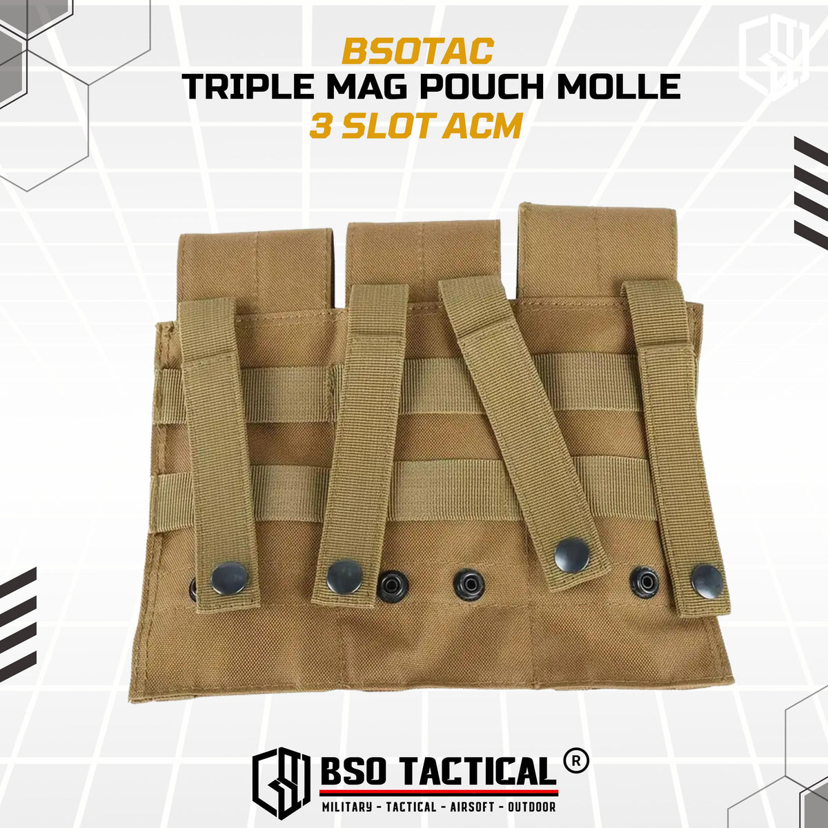 Triple Mag Pouch 3 Slot Magazine 556 Molle