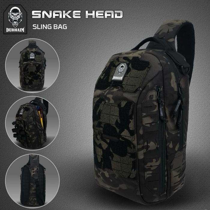 Tas Tactical Sling Bag Durhaim Snake Head Outdoor Daily EDC Bag - ORIGINAL