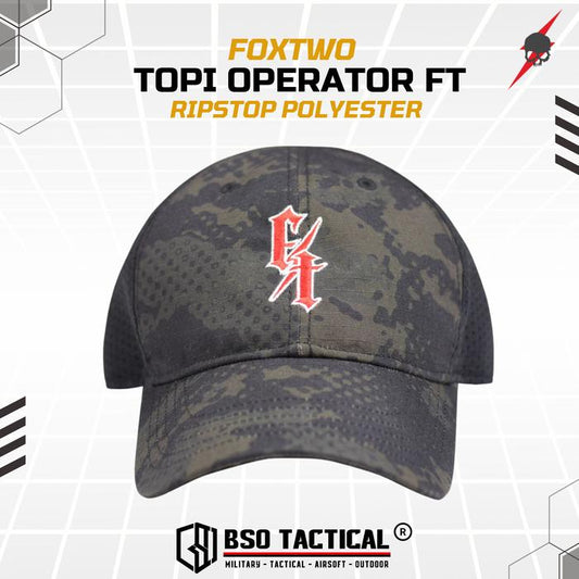 FOX TWO Topi Operator FT Ripstop Polyester Tactical Hat Outdoor Cap Foxtwo ORIGINAL