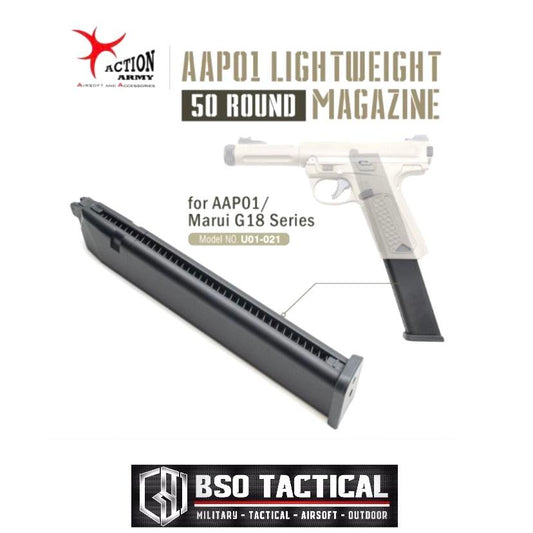 Action Army Long Mag 50rds Lightweight AAP01 G Series Mainan GBB Toys Sport