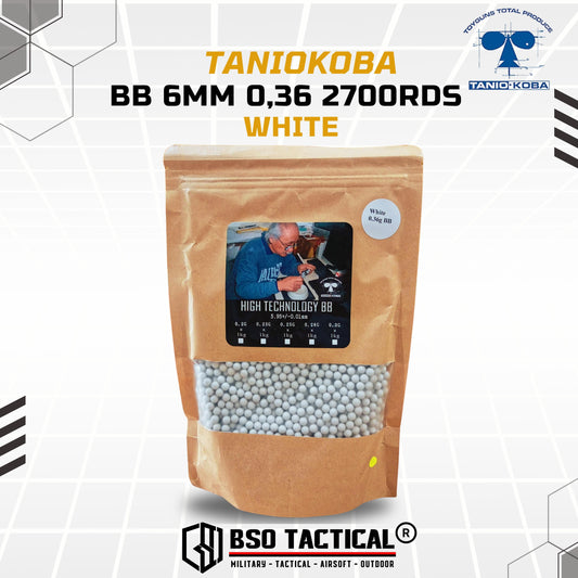 BB Airsoft Taniokoba 6mm White 0.36 0,36 2700rds High Precision - ORIGINAL