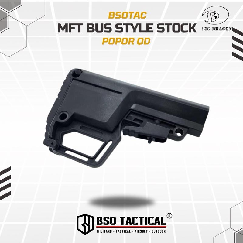 BD Tactical Popor MFT BUS Style For Airsoft AEG GBBR Polymer Buttstock
