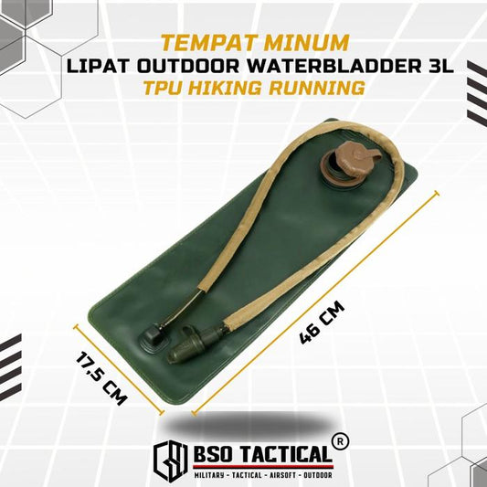Tempat Minum Lipat Outdoor Waterbladder 3L TPU Hiking Running Backpack Air