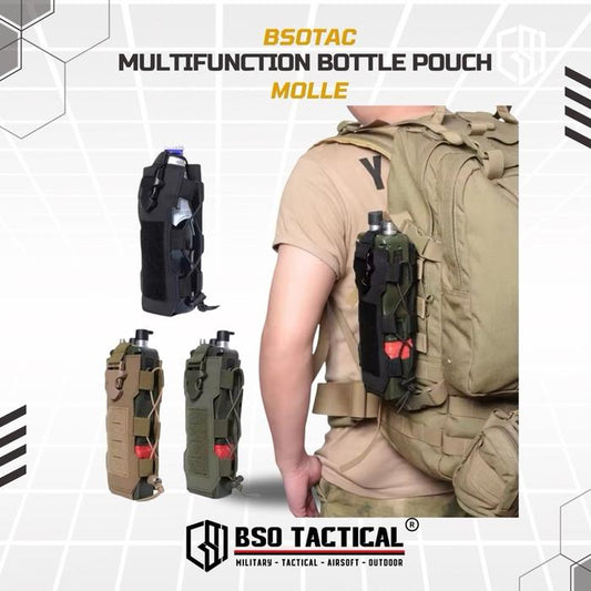 Tactical Water Bottle Pouch Molle Multifungsi Universal HT Pouches Outdoor Hiking Camping
