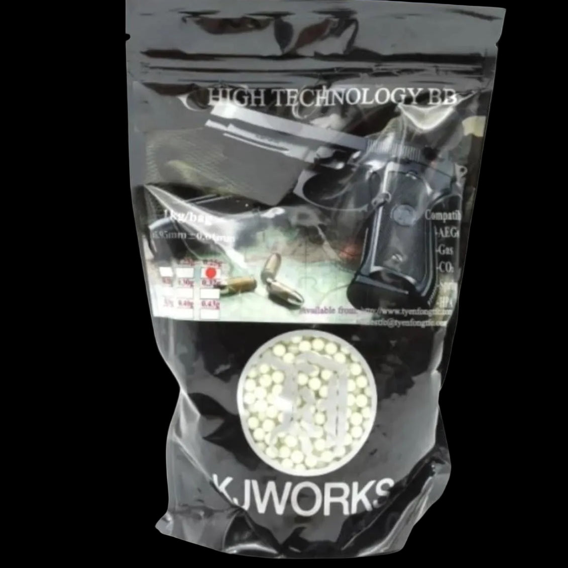 KJW 0.25 0,25 4000rds BB Green Tracer Airsoft 6mm High Precision - ORIGINAL