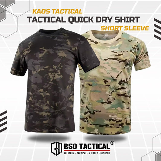 Kaos Tactical Quickdry Short Sleeve Outdoor Tshirt Casual Polyester Pria Shirt Pendek Sport