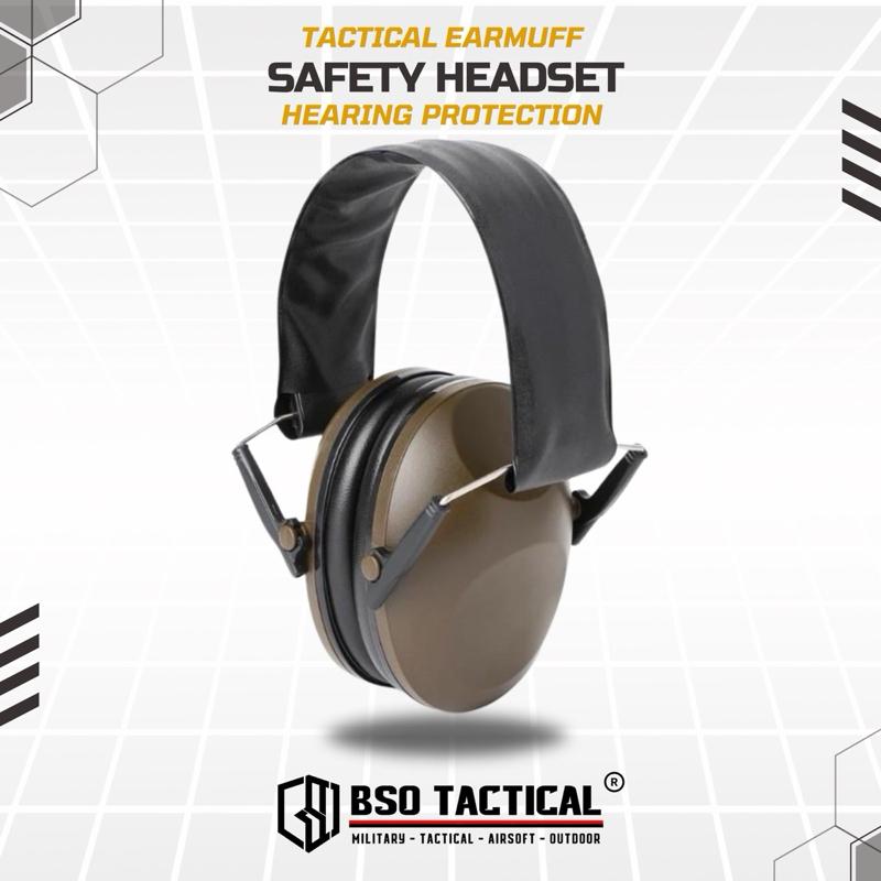 Safety Earmuff Tactical Headset Hearing Protection IPSC Black Green