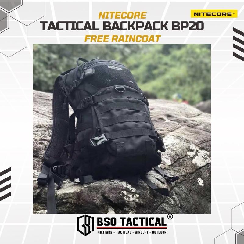 Tas Ransel Nitecore Tactical BP20 Outdoor Backpack Include Raincoat Bag ORIGINAL