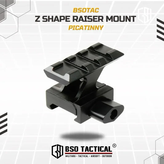 Riser Mount Z Shape 3 Slot Picatinny Metal Peninggi Rail Tactical for Optic Laser Flashlight