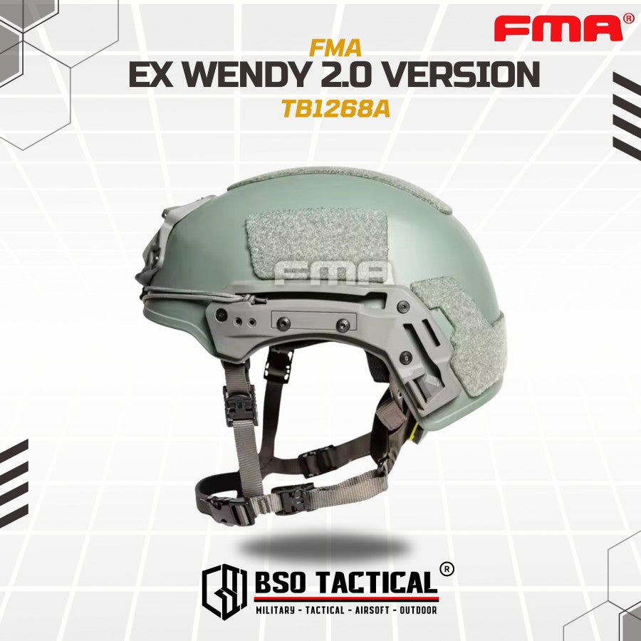 FMA Helmet EX Wendy TWF 2.0 Rail Thick Version Olahraga Outdoor Multifungsi
