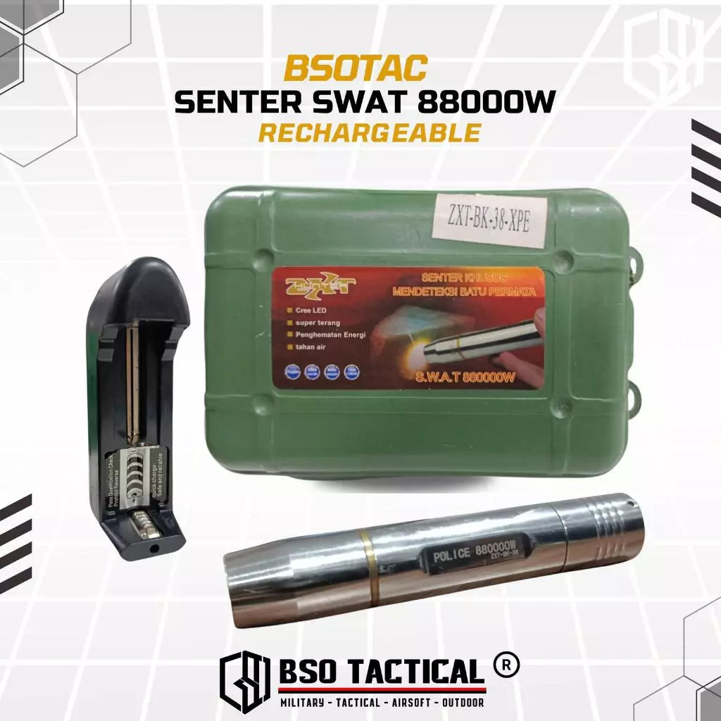 Senter 88000W Power Style Senter Batu Rechargeable