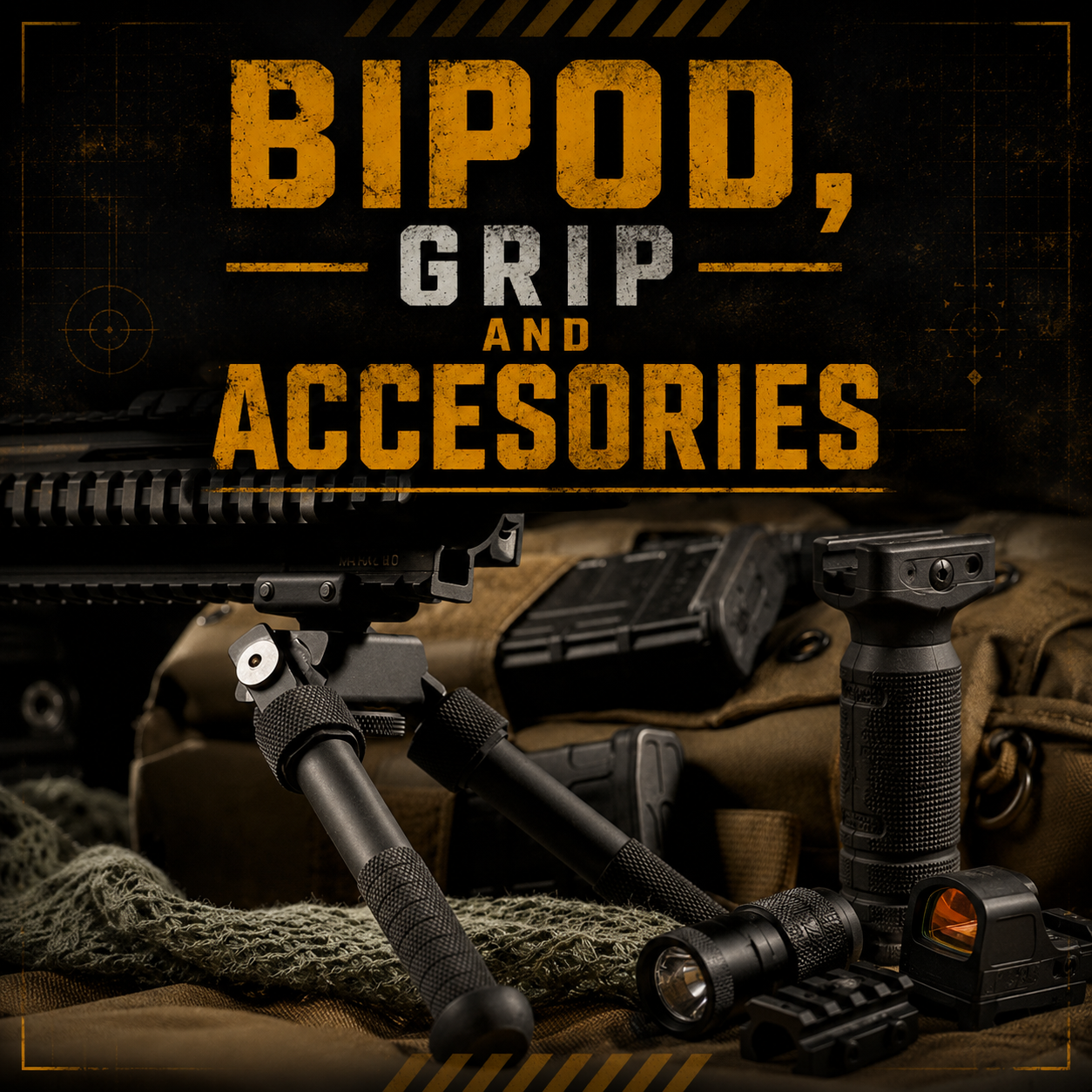 Bipod, Grip & Accesories