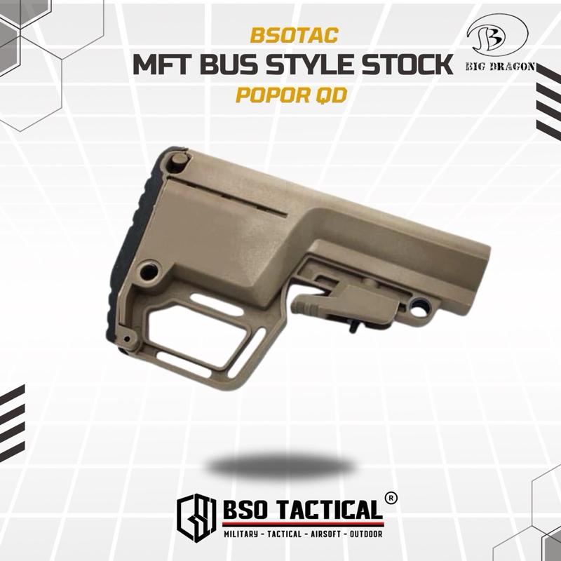 BD Tactical Popor MFT BUS Style For Airsoft AEG GBBR Polymer Buttstock