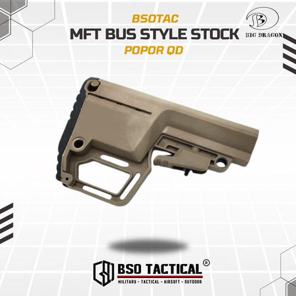 BD Tactical Popor MFT BUS Style For Airsoft AEG GBBR Polymer Buttstock