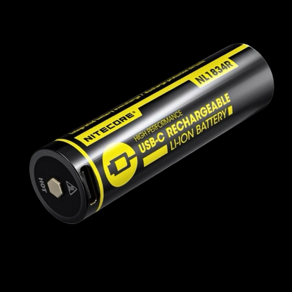 NITECORE Baterai Rechargeable Battery USB-C 18650 Li-Ion 3.7V 3400mAh-NL1834R Batre Led