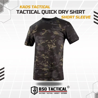 Kaos Tactical Quickdry Short Sleeve Outdoor Tshirt Casual Polyester Pria Shirt Pendek Sport