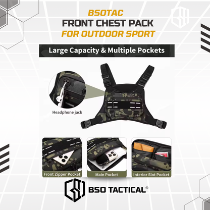 Front Chest Pack EDC Outdoor Sport Bag for Hiking Fishing Cycling Camping Gear