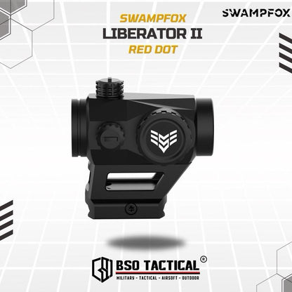 Swampfox LIBERATOR II Tactical Red Dot with Low and High Riser Picatinny