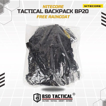 Tas Ransel Nitecore Tactical BP20 Outdoor Backpack Include Raincoat Bag ORIGINAL