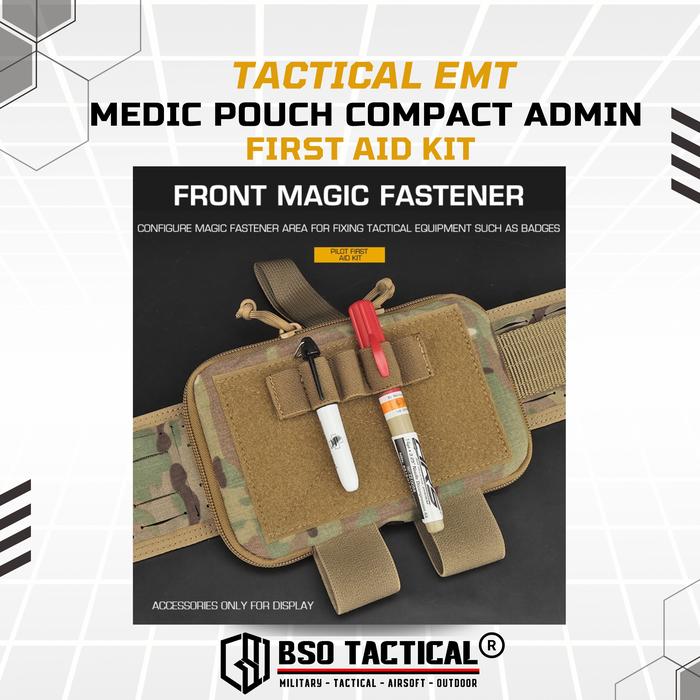 Tactical EMT Medic Pouch Compact Admin First Aid Kit Trauma Kit Organizer Molle