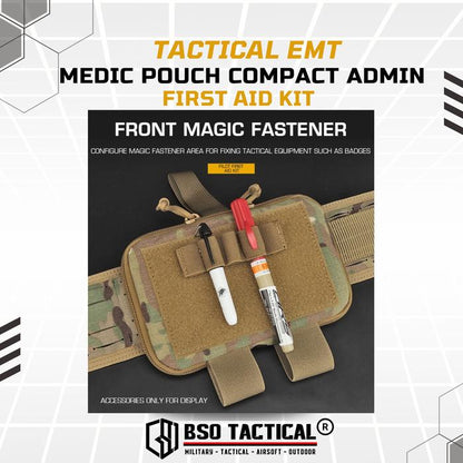 Tactical EMT Medic Pouch Compact Admin First Aid Kit Trauma Kit Organizer Molle