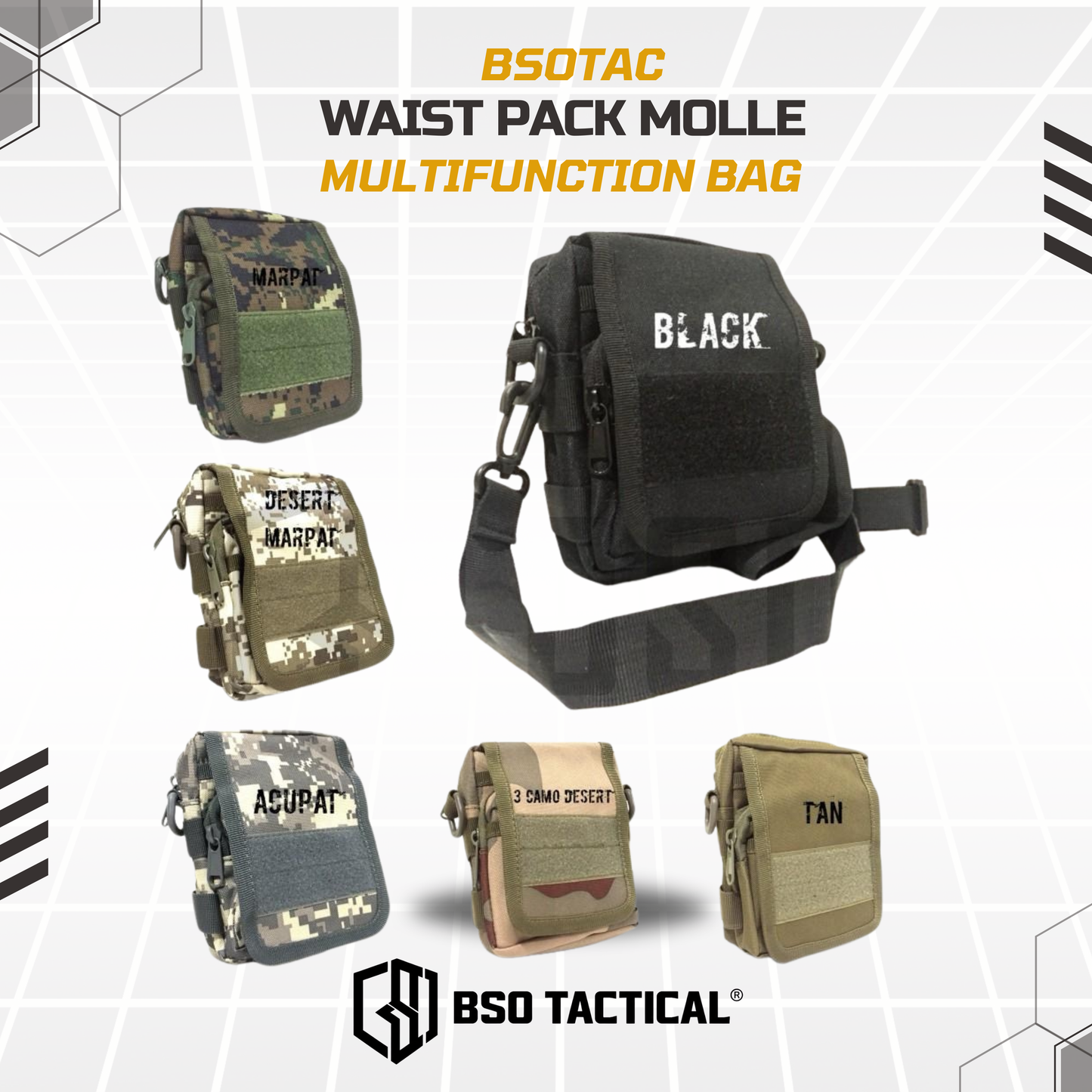 Tas Selempang Mini Organizer Pouch Molle Tactical Bag Multifungsi - TS228