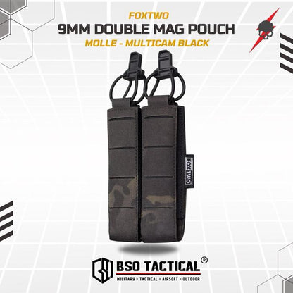 FOX TWO 9mm Double Mag Pouch Molle Universal ORIGINAL Foxtwo