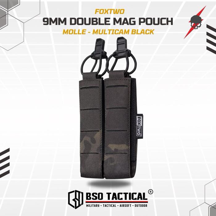 FOX TWO 9mm Double Mag Pouch Molle Universal ORIGINAL Foxtwo