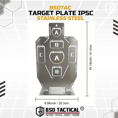 Target Plate Stainless Steel IPSC Practice Competition untuk Latihan WGB GBB GBBR