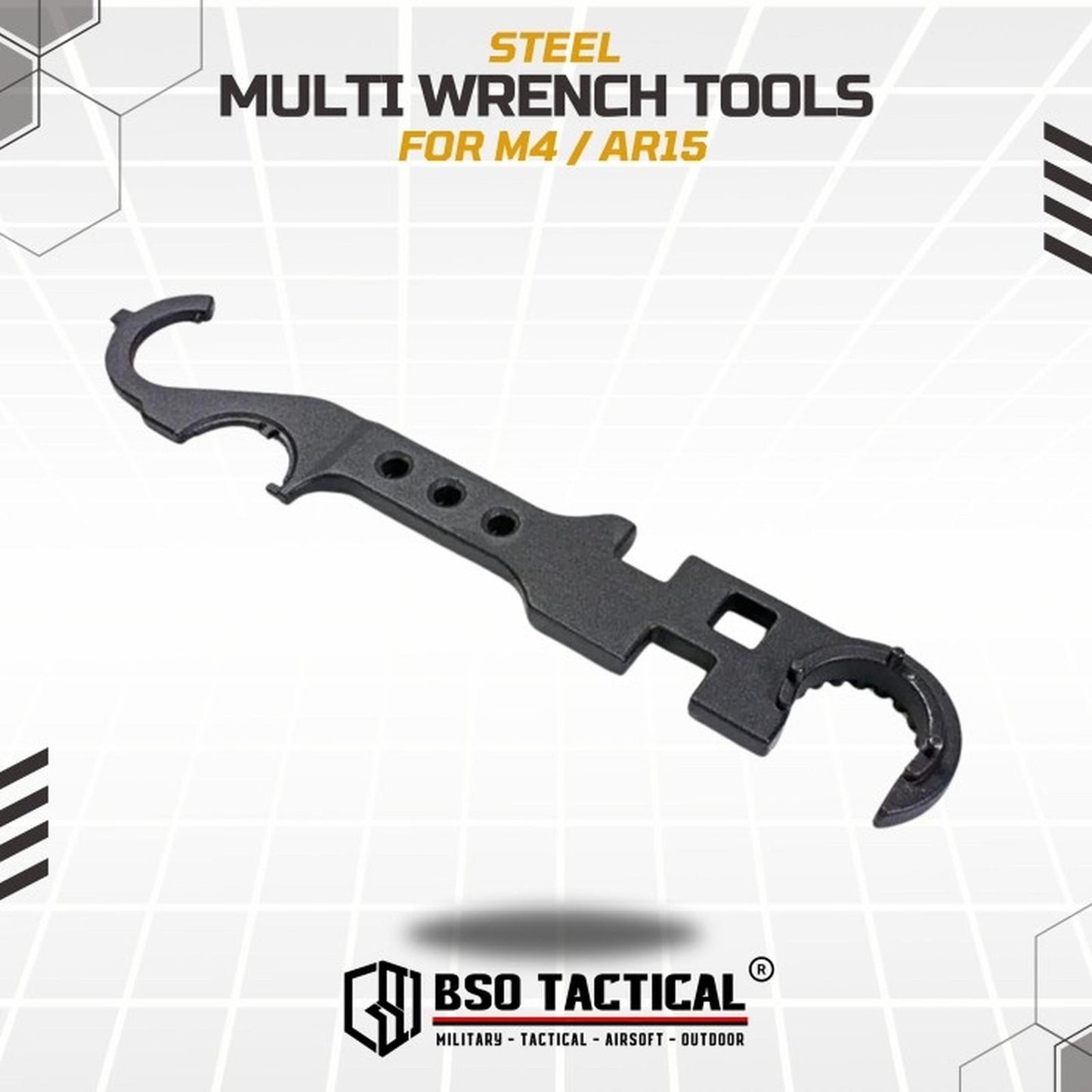Kunci Serbaguna Tools Delta Ring Barrel Nut Buffer Tube Wrech Steel Material