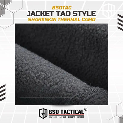 Jacket TAD Style Sharkskin Outdoor Thermal Waterproof Zipper Light Unisex Bahan Softshell Polar Windproof Jacket Hangat Angin Tahan Air