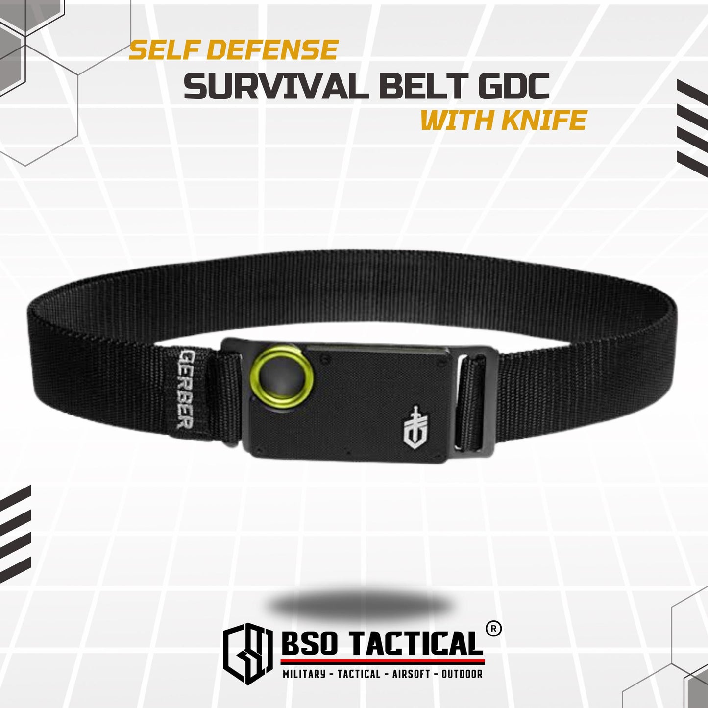 Ikat Pinggang Gesper GDC EDC Knife Outdoor Hunting Belt Tools